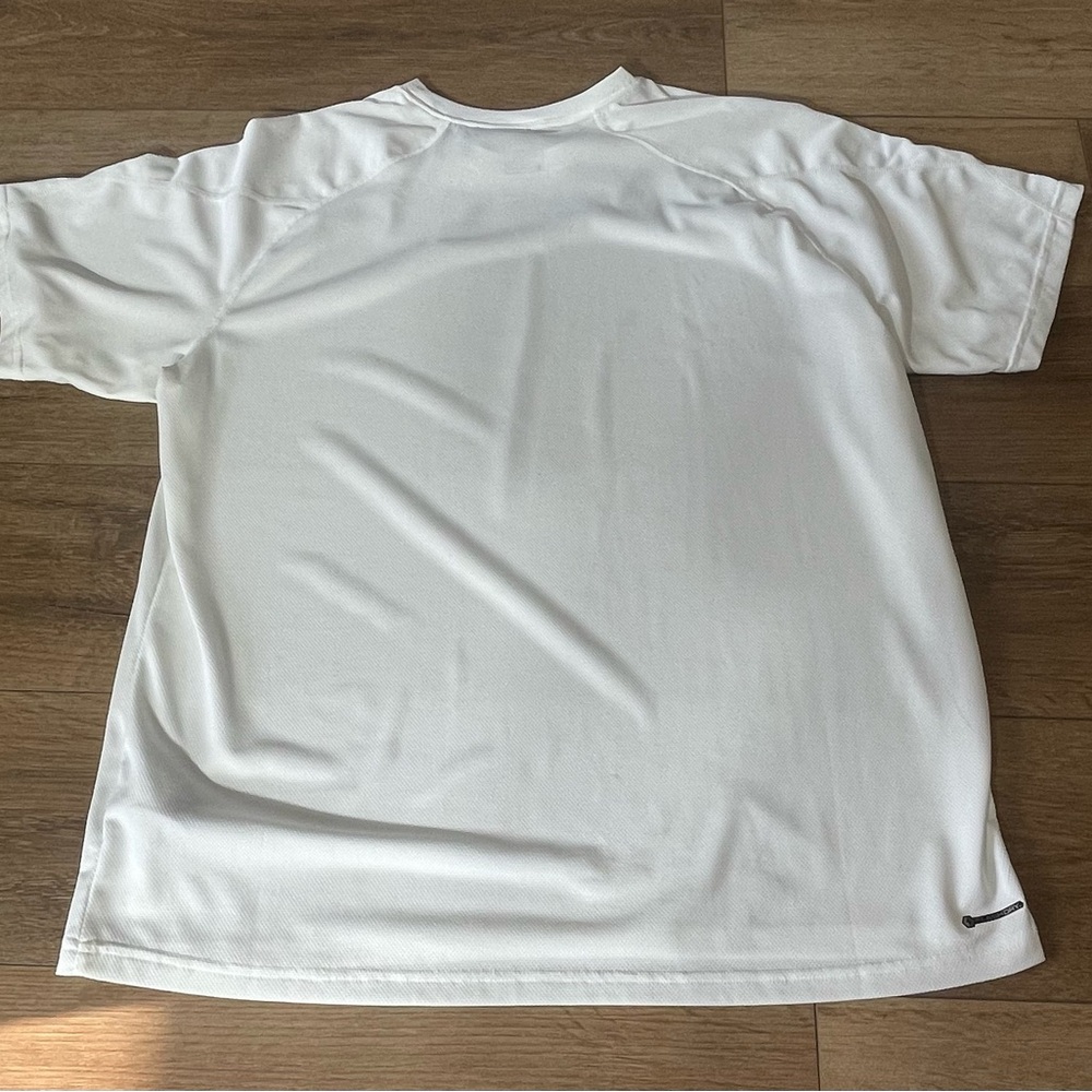 The Northface Mens Flash dry White Short sleeve Shirt Athletic Size Xl Logo - Picture 6 of 7